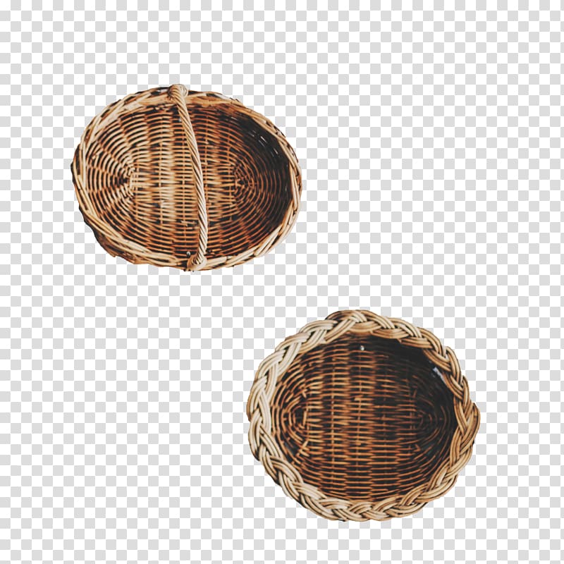 Basket of Fruit Wicker, Free two baskets to pull the material transparent background PNG clipart