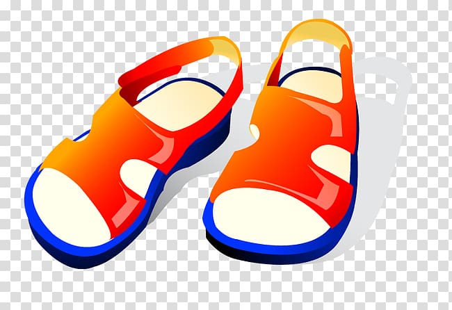 Slipper Sandal Flip-flops Shoe , Cartoon painted sandals transparent background PNG clipart