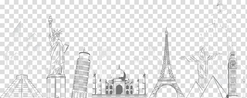 tourism clipart black and white