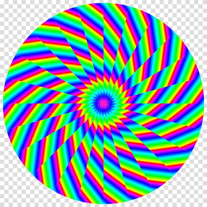 Optical illusion Optics Fraser spiral illusion Animaatio, rainbow gradient transparent background PNG clipart