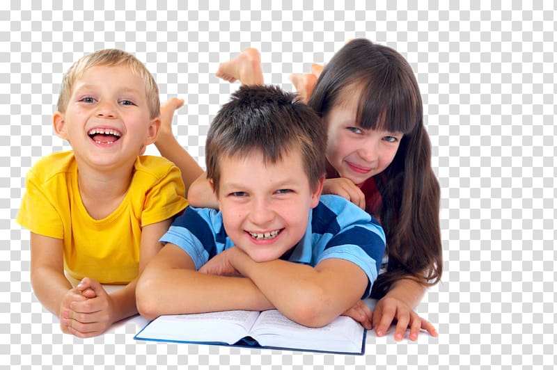 three children proning on book, Student University and college admission Open admissions Educational entrance examination, Children transparent background PNG clipart