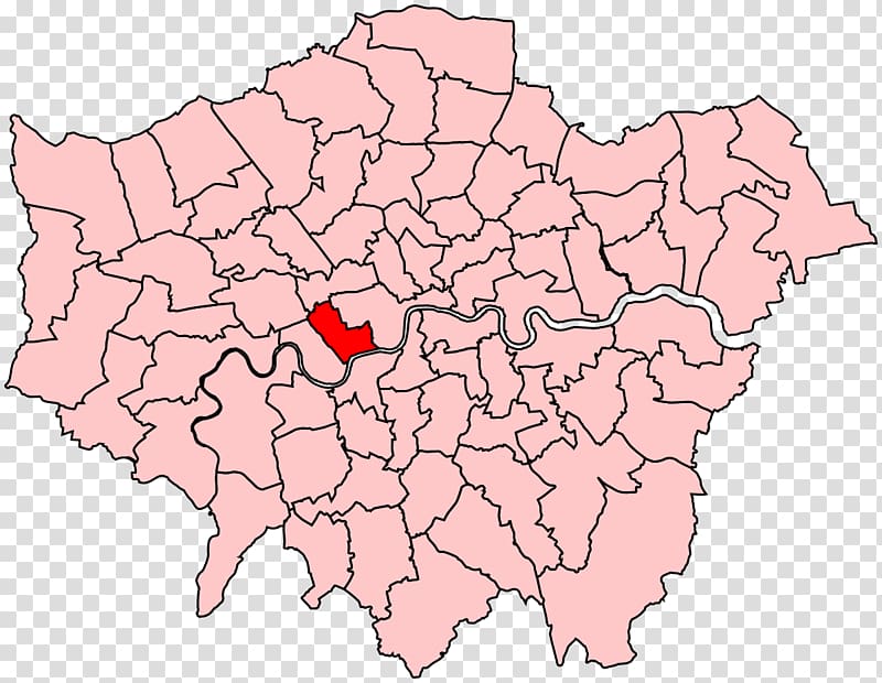 London Borough of Southwark London Borough of Sutton London Borough of Lewisham Cities of London and Westminster London boroughs, map transparent background PNG clipart