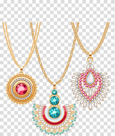 Necklace Jewellery Pendant Gold Gemstone, Luxury gold diamond necklace material, transparent background PNG clipart
