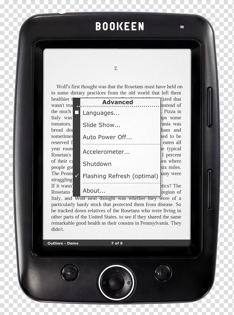 Feature phone Sony Reader Bookeen E-Readers Cybook Opus, book transparent background PNG clipart