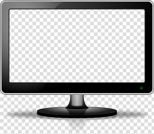 Black flat screen monitor illustration, Computer monitor Liquid-crystal ...