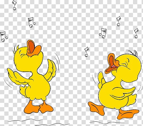 singing ducklings transparent background PNG clipart
