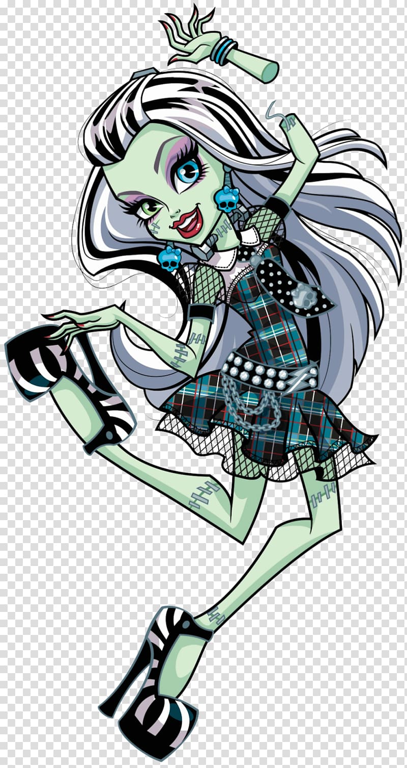 Frankie Stein Monster High Frankenstein Doll, monster transparent background PNG clipart