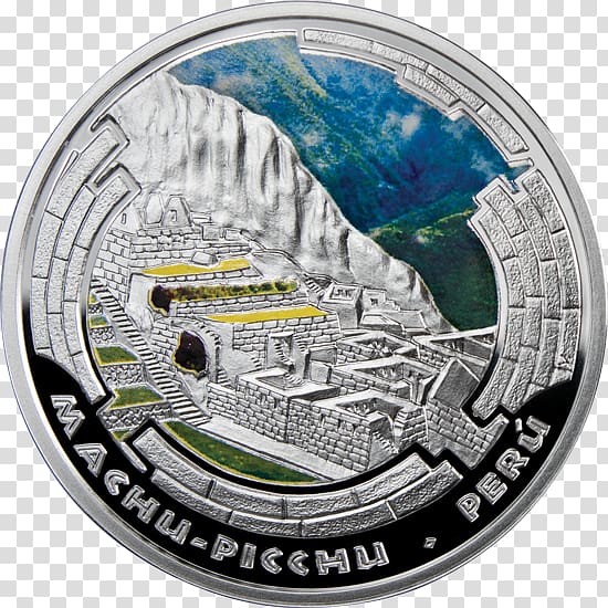 Machu Picchu Andorra Colosseum New7Wonders of the World Coin, machu picchu transparent background PNG clipart