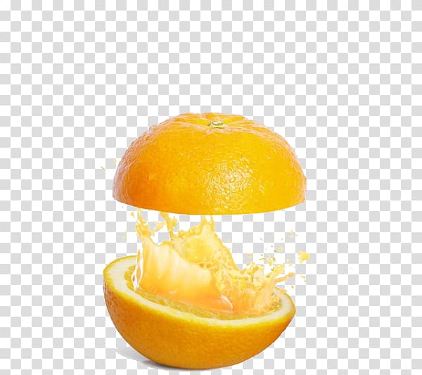 Orange juice Clementine Cellulite Manual lymphatic drainage, Creative orange juice transparent background PNG clipart