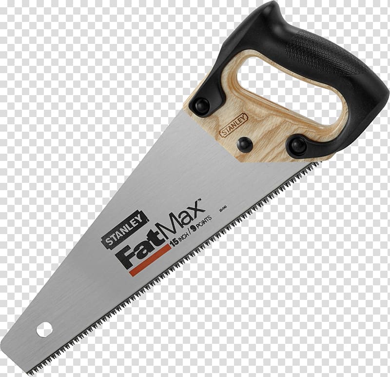 Hand saw Stanley Hand Tools Blade, Hand saw transparent background PNG clipart