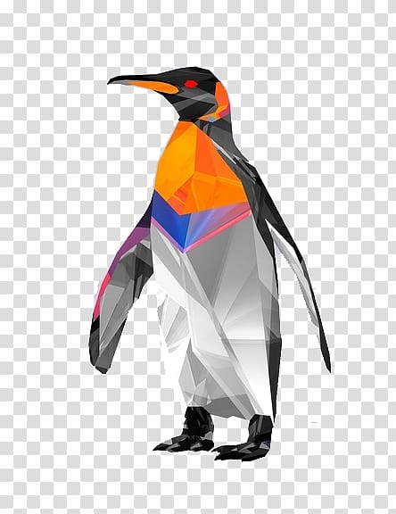 Penguin Bird Polygon Geometry , Color penguin transparent background PNG clipart