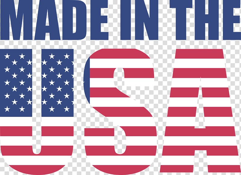Flag of the United States Made in USA, USA transparent background PNG clipart