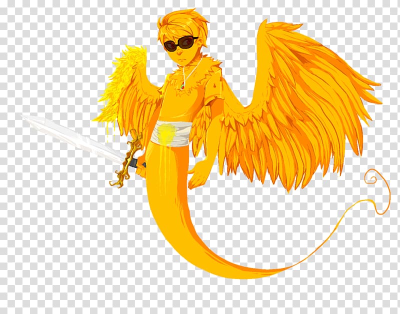 Homestuck Drawing , orange feathers transparent background PNG clipart