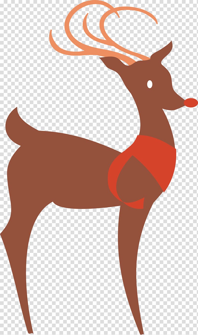 Rudolph Reindeer Christmas , cartoon deer transparent background PNG clipart