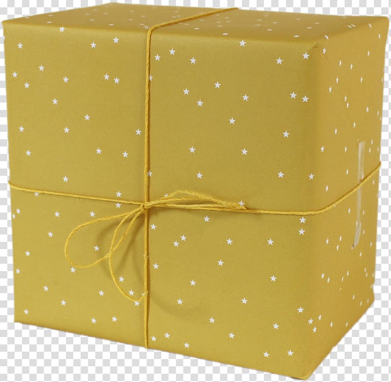 Paper Gift Wrapping Yellow Box, Paper yellow transparent background PNG clipart