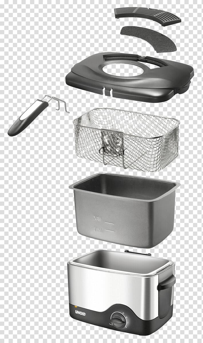 Deep Fryers Unold 58615 Compact Stainless steel Kitchen Frytownica MOULINEX AF2301 / 1,2 l / 1000 w / można myć w zmywarce, Deep Fryer transparent background PNG clipart