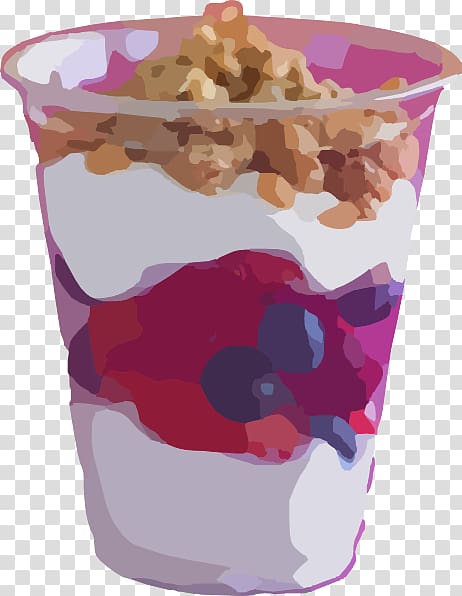 Ice cream Parfait Frozen yogurt Fruit salad , Parfait transparent background PNG clipart