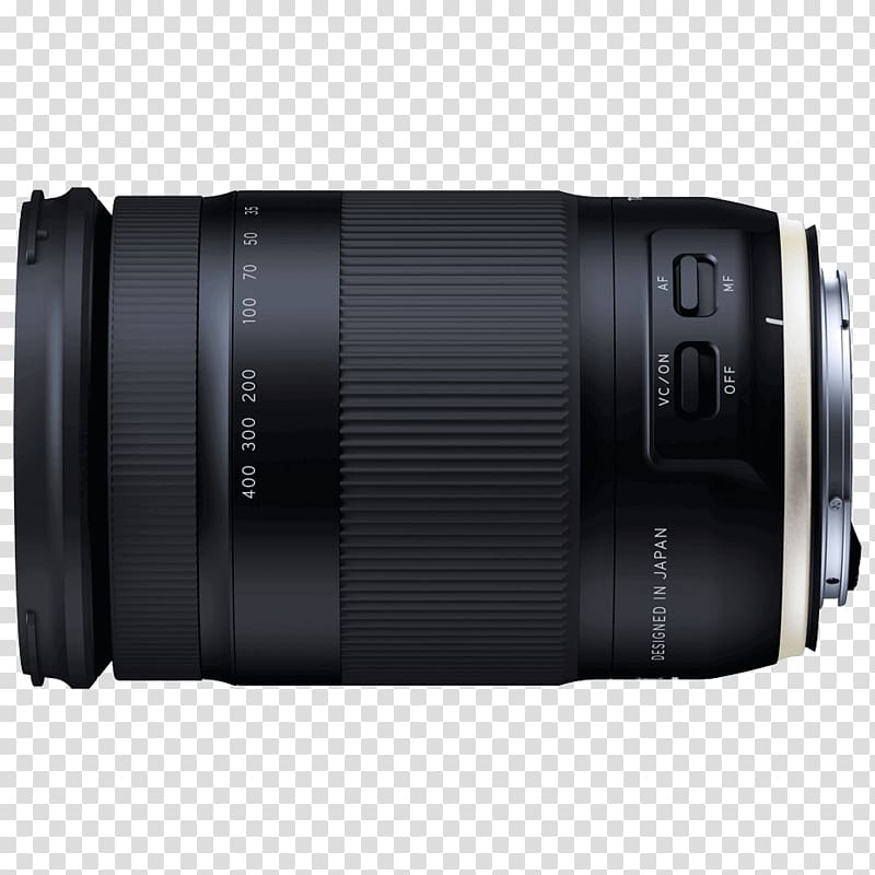 Tamron 18-270mm F/3.5-6.3 Di II VC PZD Camera lens Tamron B028 18 mm, 400 mm F/3.5-6.3 72 mm, camera lens transparent background PNG clipart