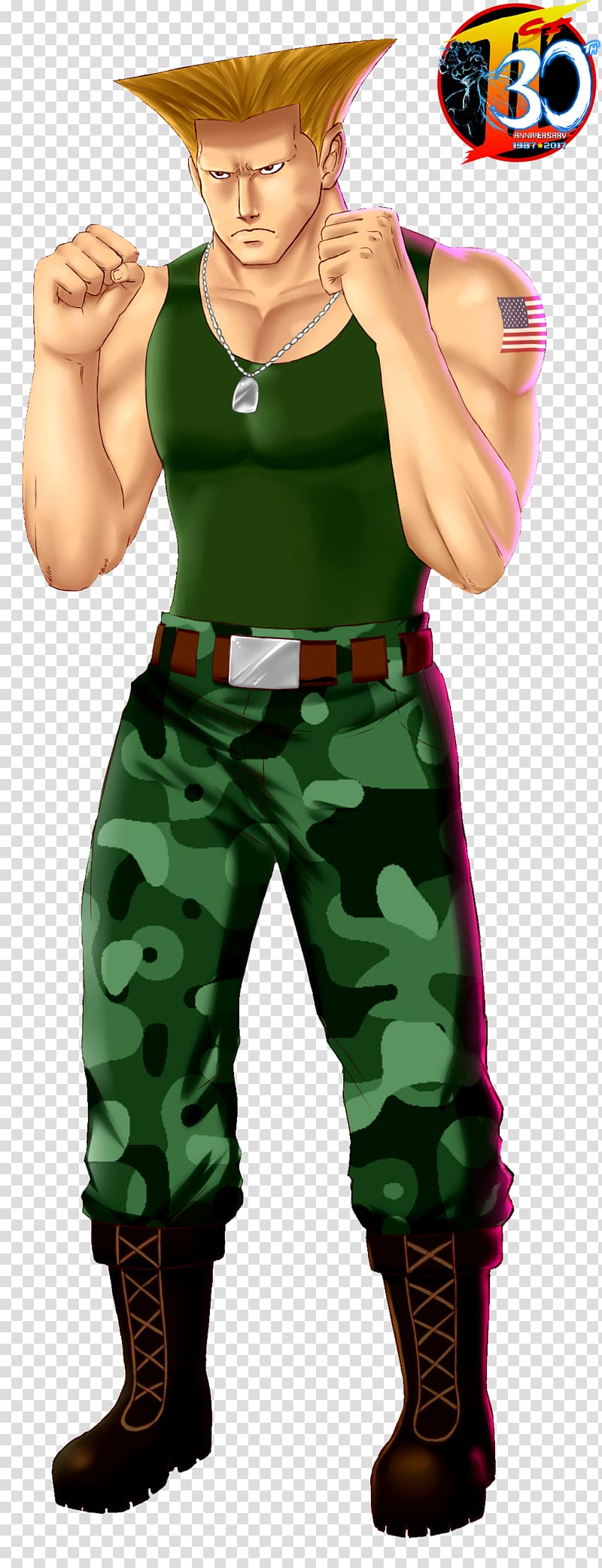 Street Fighter II: The World Warrior Street Fighter 30th Anniversary Collection Guile Shadaloo Soldier, Soldier transparent background PNG clipart