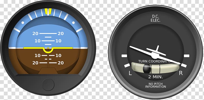 Airplane Turn and slip indicator Attitude indicator Heading indicator Gyroscope, aviation transparent background PNG clipart