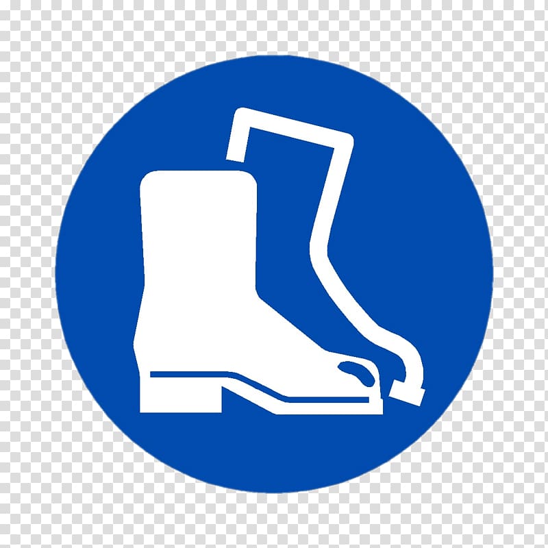 blue and white boots logo, Feet Protection Symbol transparent background PNG clipart