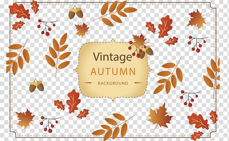 Autumn Post Cards Vintage clothing, Beautiful Vintage Postcard autumn transparent background PNG clipart
