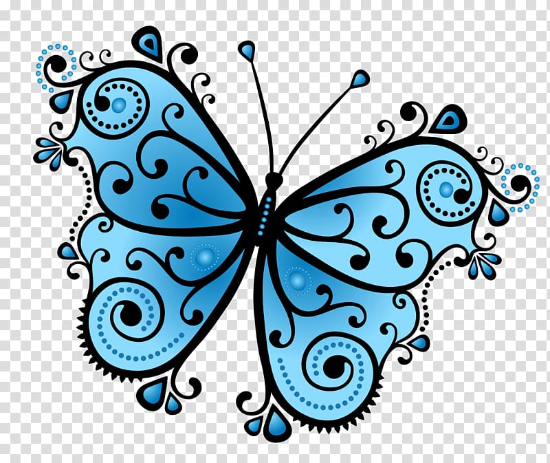 Butterfly Drawing , Blue butterfly transparent background PNG clipart