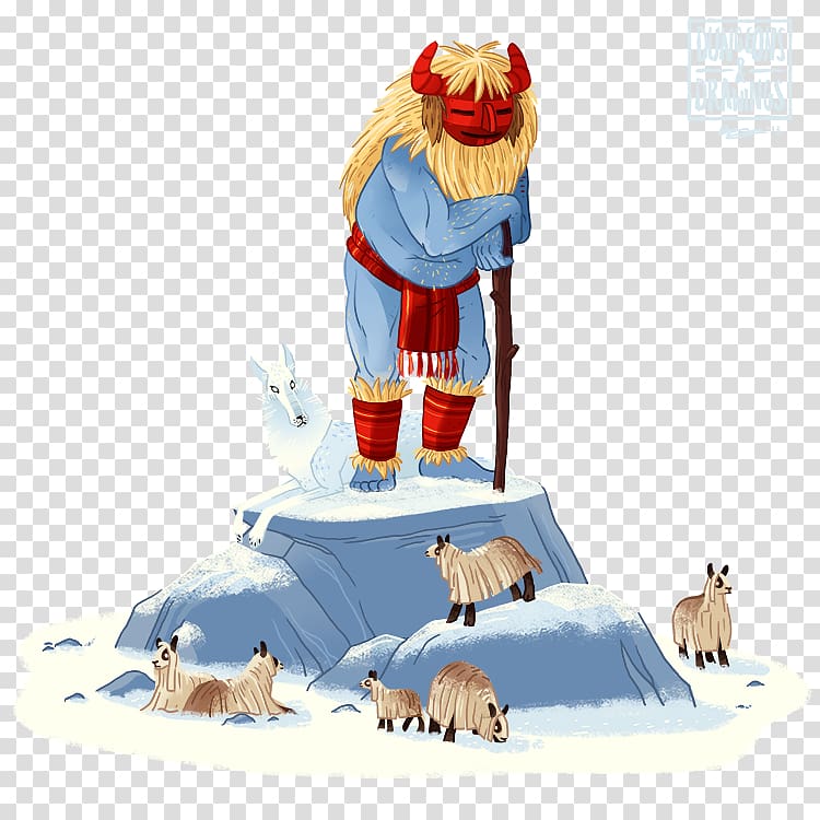 Figurine Character Animated cartoon, ice giant transparent background PNG clipart