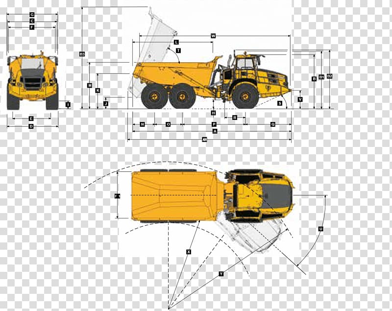 Motor vehicle Dump truck Articulated vehicle Articulated hauler, truck transparent background PNG clipart