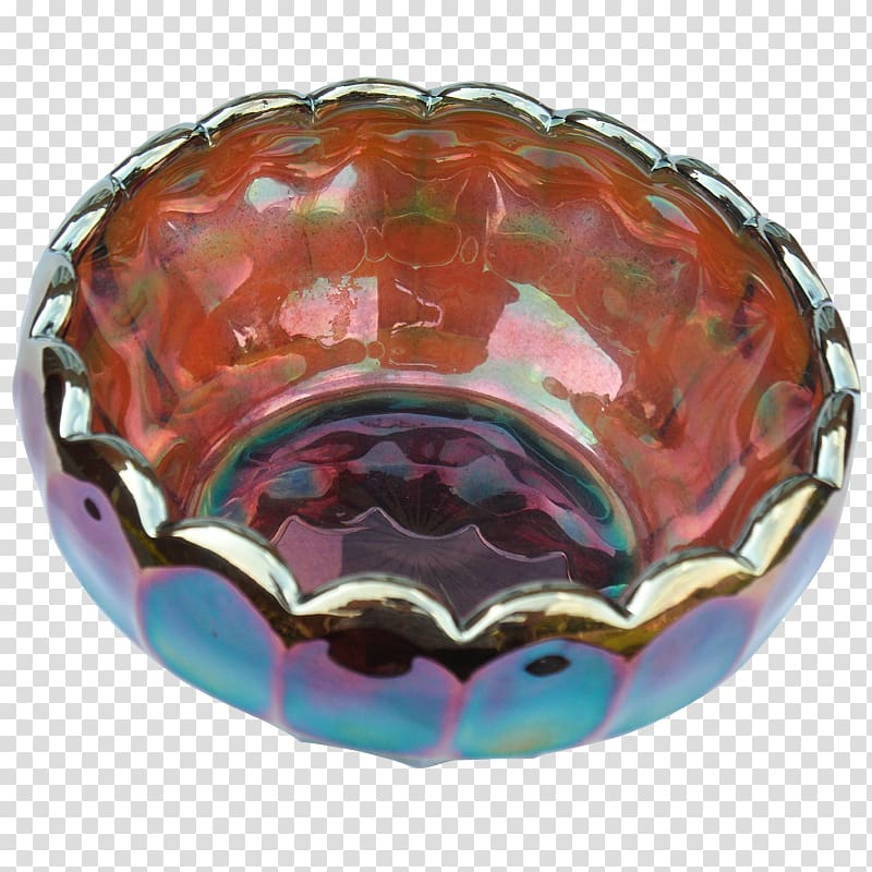 Eda Blue Carnival glass Vase Rose Bowl, others transparent background PNG clipart