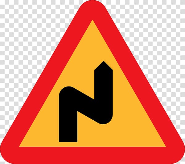 Traffic sign Road Warning sign, ZIGZAG transparent background PNG clipart
