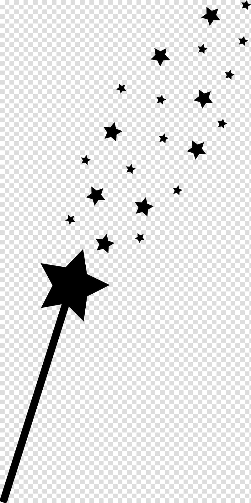 Wand Fairy Magic , Stars Silhouette transparent background PNG clipart