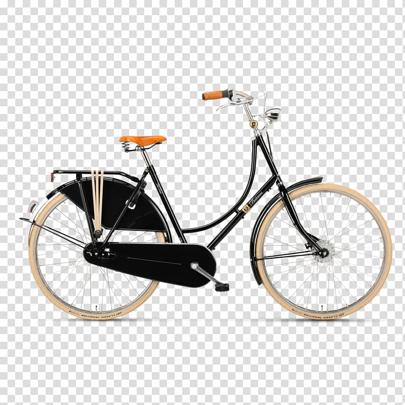 City bicycle Batavus Roadster Old Dutch, Bicycle transparent background PNG clipart