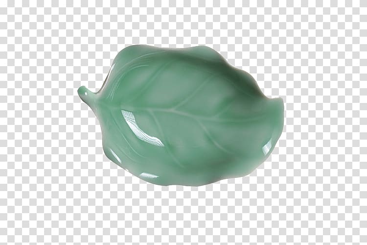 Jade, Celadon hand, made leaf, type tea spoon tea shovel teaspoon transparent background PNG clipart