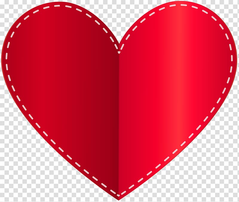 red heart illustration, Silhouette Portrait Light Design, Deco Heart transparent background PNG clipart
