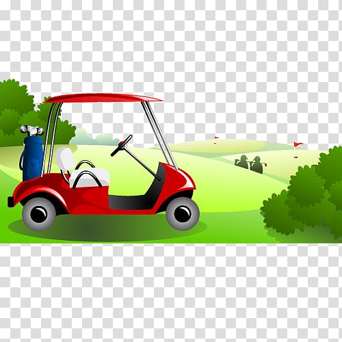 Golf course Golf club Golf cart, grass sightseeing car transparent background PNG clipart