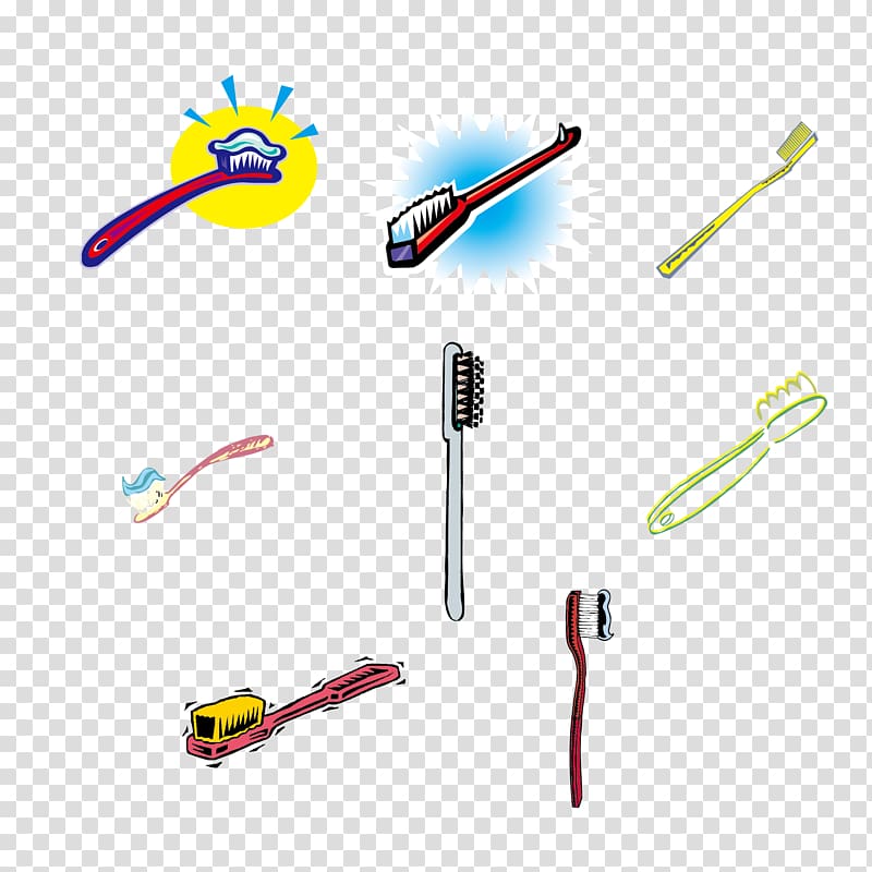 Toothbrush Euclidean Toothpaste, Toothbrush material Collection transparent background PNG clipart