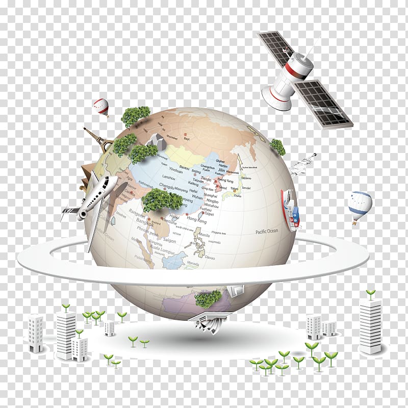 Earth Natural satellite Icon, Technological sense Earth transparent background PNG clipart