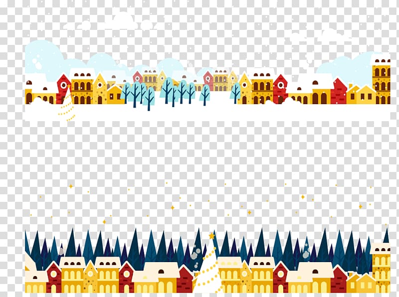 Winter Daxue Illustration, Winter town transparent background PNG clipart