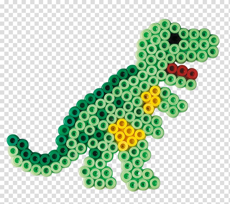 Bead Tyrannosaurus Dinosaur Handicraft, dinosaur transparent background PNG clipart