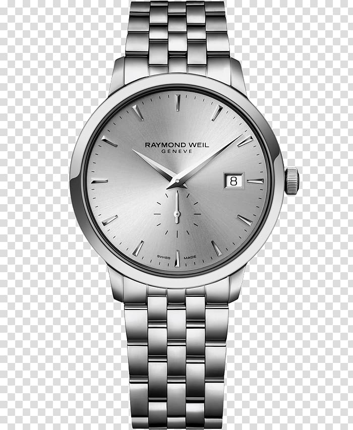 Raymond Weil Watch Jewellery Strap Silver, watch transparent background PNG clipart