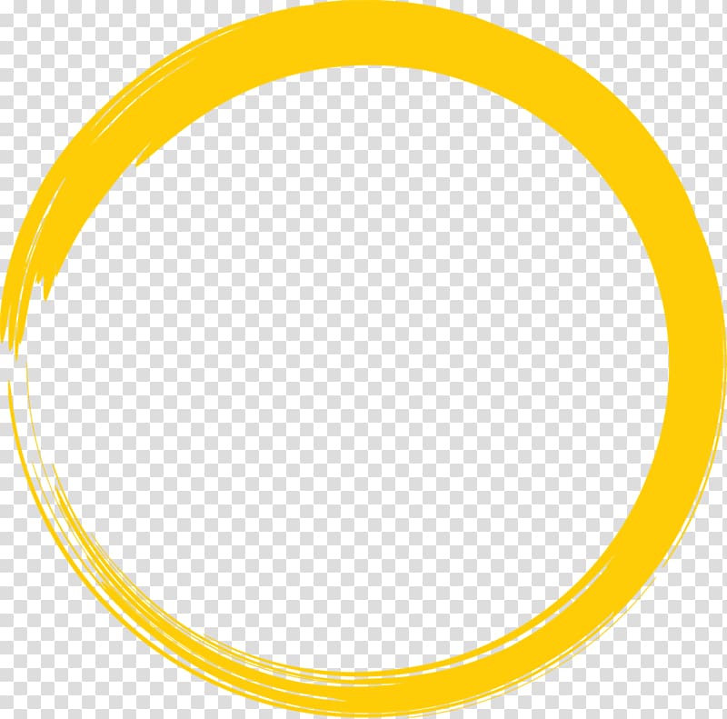 Yellow Circle Drawing Yellow Brush Transparent Background Png