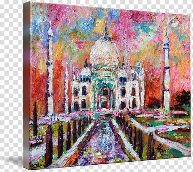 Taj Mahal Art Oil painting Impressionism, taj mahal transparent background PNG clipart