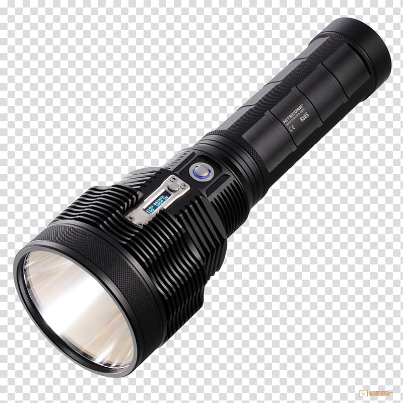 Battery charger Flashlight Lumen Light-emitting diode, flashlight transparent background PNG clipart