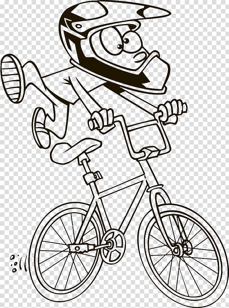 Coloring book BMX bike BMX racing Bicycle, Bicycle transparent background PNG clipart