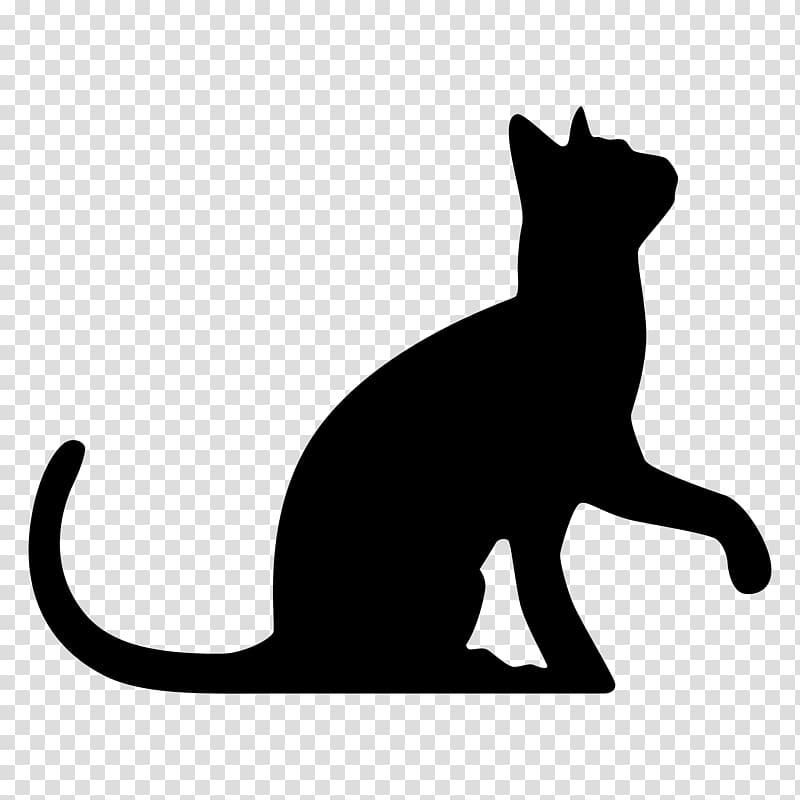 Black cat Silhouette Wedding cake topper , animal silhouettes transparent background PNG clipart