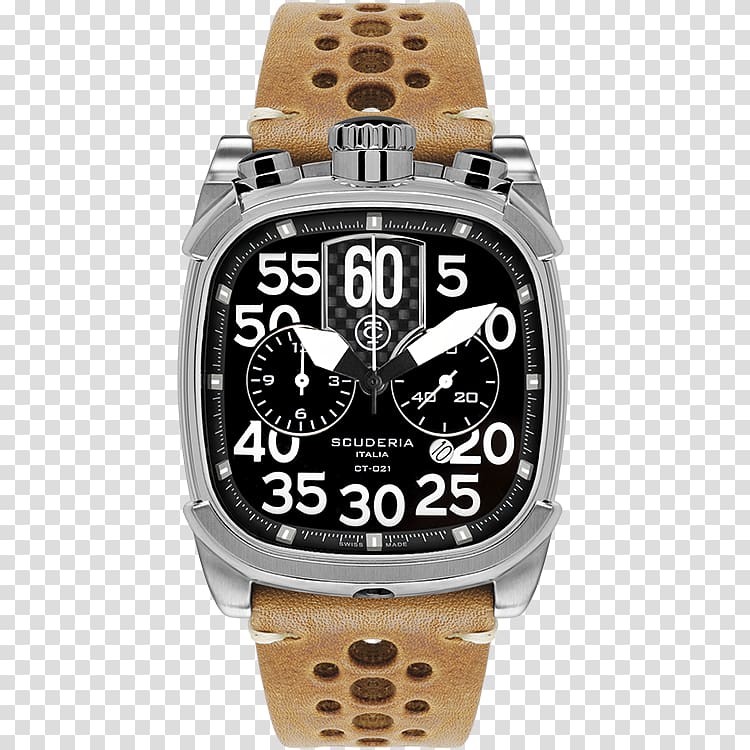 Watch Flyback chronograph Strap Swiss made, watch transparent background PNG clipart