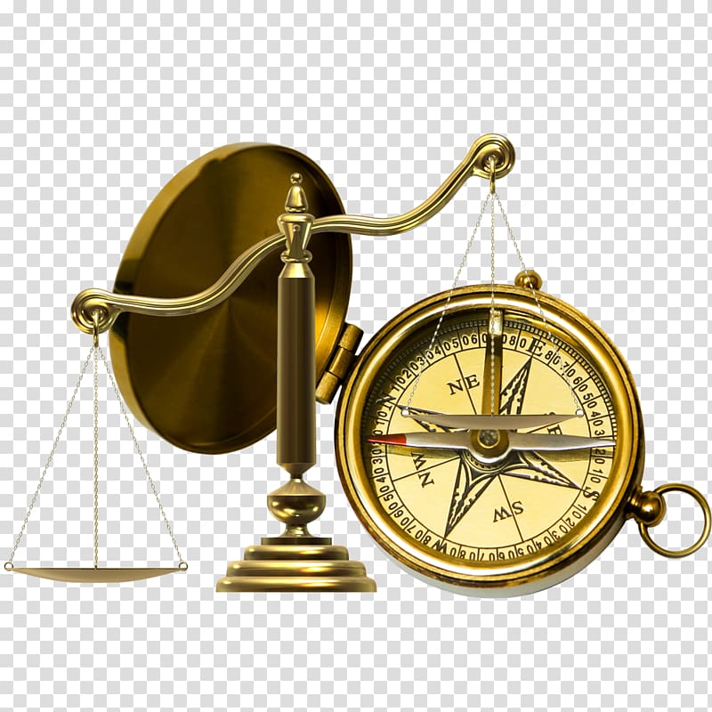 Compass North Brass Map, Balances and compass transparent background PNG clipart