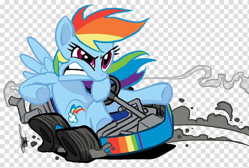 Rainbow Dash Pony Rarity Go-kart Applejack, nightclubs ad transparent background PNG clipart