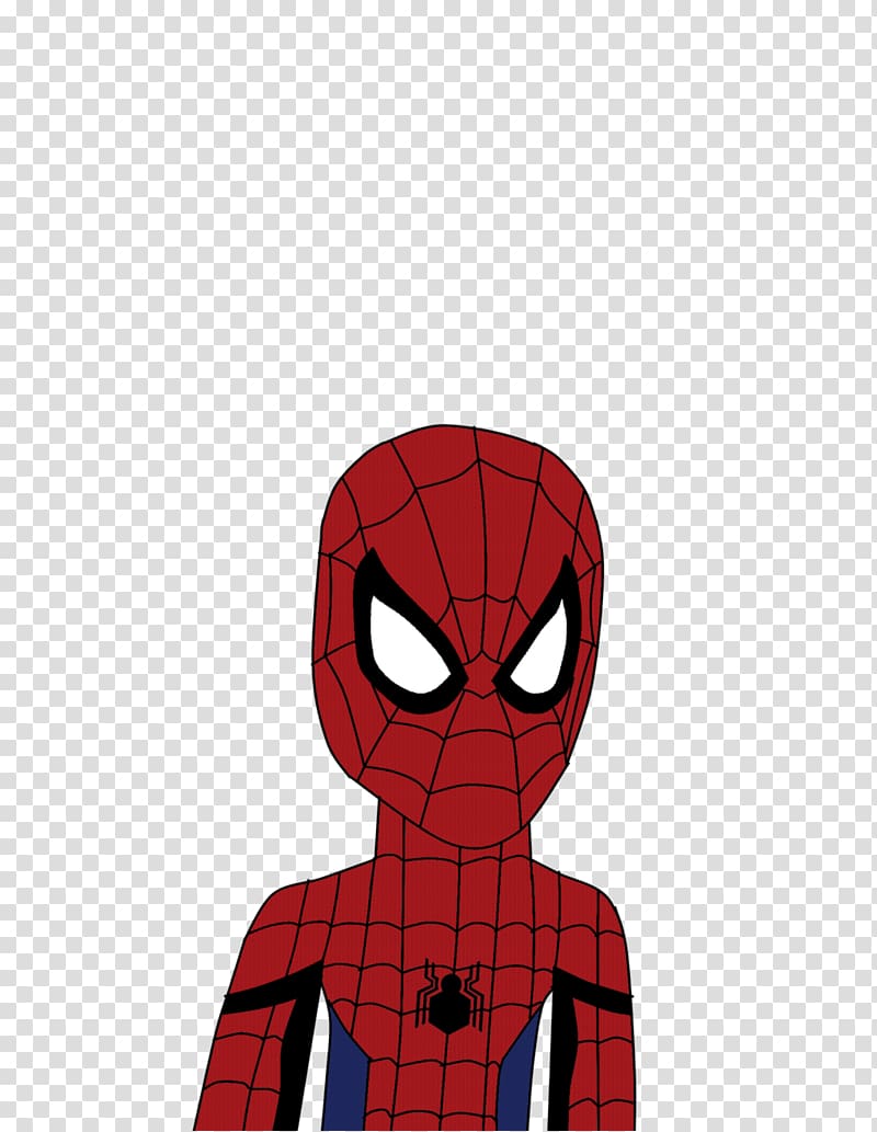 Cartoon Maroon Superhero, spider-man transparent background PNG clipart
